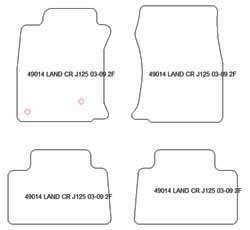 Tappetini auto per Toyota Land Cruiser J125 03.2003-2009