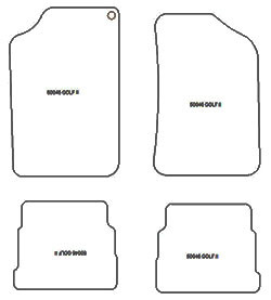Tappetini auto per Volkswagen Golf 2 (19E) 1983-1991