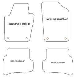 Tappetini auto per Volkswagen Polo V (6R) 05.2009-09.2017
