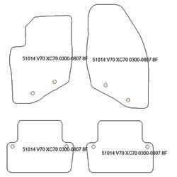 Tappetini per Volvo V70 II / XC70 I 2000-2007 MTM Top