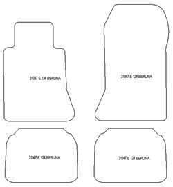 es. tappeti auto MTM Top - bordo nero similpelle - impuntura bianca