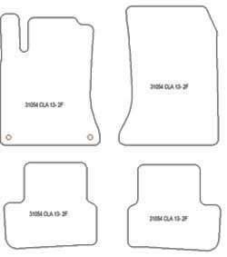 Tappetini auto per Mercedes CLA Coupe / Shooting Brake 03.2013-03.2019