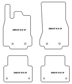Tappetini auto per Jaguar XF Sportbrake 11.2012-2015