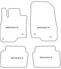 Tappetini auto per Mazda 3 III 09.2013-02.2019