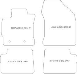 Tappetini auto per Toyota Auris II Touring Sports (anche Hybrid) 07.2013-12.2018