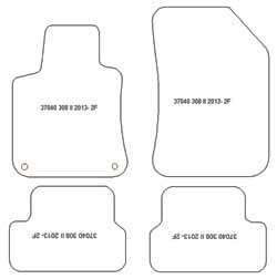 Tappetini per Peugeot 308 II 08.2013-11.2021 MTM Top