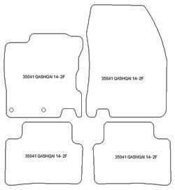 Tappetini per Nissan Qashqai II (J11) 02.2014-05.2021 MTM Top