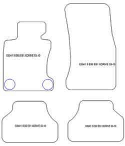 Tappetini per BMW Serie 5 (E60) X-Drive 07.2003-02.2010 MTM Top