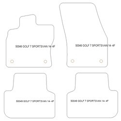 Tappetini auto per Volkswagen Golf Sportsvan 7 05.2014-12.2020