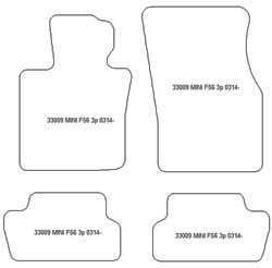Tappetini auto per Mini Mini (F56) 3 porte 03.2014-2024