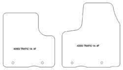 Tappetini auto per Renault Trafic van 2014-