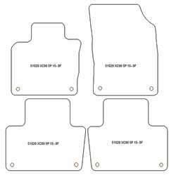 Tappetini auto per Volvo XC90 II 5 posti (anche Mild Hybrid / Plug-in Hybrid) 2015-