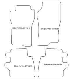 Tappetini auto per Nissan Patrol (Y60) 5 porte 1989-1997