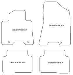 Tappetini auto per Kia Sportage IV 01.2016-12.2021