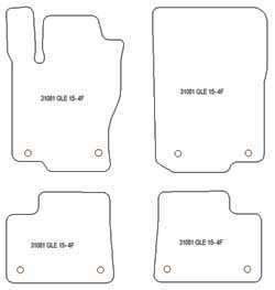 Tappetini per Mercedes GLE (W166) 2015-03.2019 MTM Top