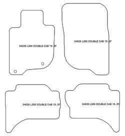 Tappetini auto per Mitsubishi L200 Double Cab 2015-