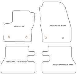 Tappetini per Ford C-Max 11.2015-06.2019 MTM Top