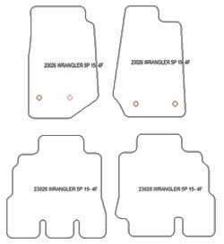 Tappetini per Jeep Wrangler 5 porte 2007-09.2018 MTM Top