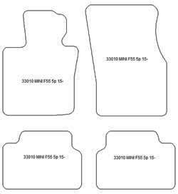 Tappetini auto per Mini Mini (F55) 5 porte 2015-2024