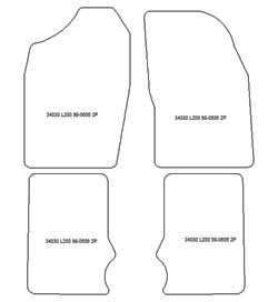 Tappetini per Mitsubishi L200 2 porte 1998-2006 MTM Top