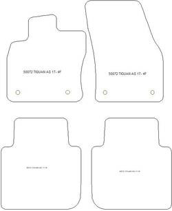 Tappetini per Volkswagen Tiguan III Allspace 11.2017-10.2023 MTM Top