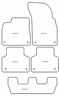 Tappetini per Audi Q7 (4M) 7 posti 06.2015-10.2019 MTM Top