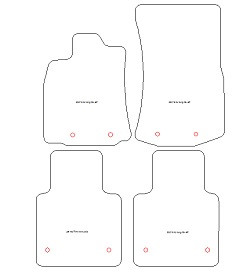 Tappetini per Jaguar XJ long 2009-2012 MTM Top