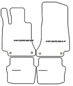 Tappetini per Mercedes Classe C (C205) Coupe 2015- MTM Top