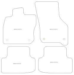 Tappetini auto per Volkswagen Golf 8 eTSI / Mild Hybrid 2020-