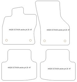 Tappetini auto per Skoda Octavia IV (anche Plug-in Hybrid) 2020-
