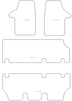 Tappetini auto per Volkswagen T6 Transporter multivan 2015-