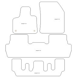Tappetini per Peugeot 5008 II 7 posti 07.2017-2024 MTM Top