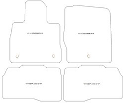 Tappetini per auto Ford Explorer 5 posti Plug-in Hybrid 2020-