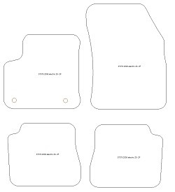 Tappetini per Peugeot e-2008 Electric 2020- MTM Top