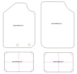Tappetini auto per Dacia Spring 2021-