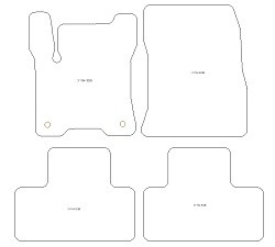 Tappetini auto per Mercedes EQB 5 posti 12.2021- top