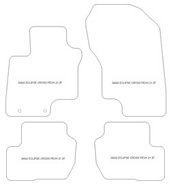 Tappetini auto per Mitsubishi Eclipse Cross PEVH 03.2021- top