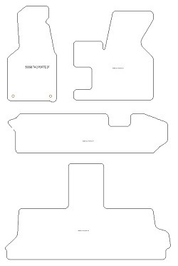 Tappetini auto per Volkswagen T4 (automatic - 2 porte scorrevoli) bus -