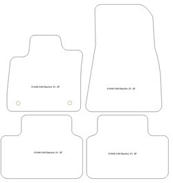 Tappetini auto per Volvo C40 Recharge 2021- top