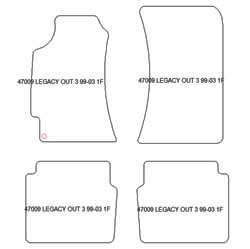 Tappetini per Subaru Outback 1996-09.2003 MTM Top