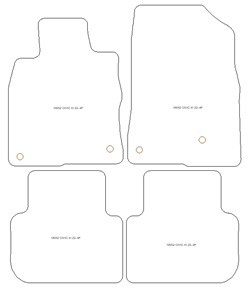 Tappetini per Honda Civic XI e:HEV 10.2022- MTM Top