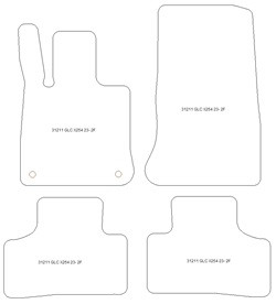 Tappetini per Mercedes GLC (C254) Coupe (anche Plug-in Hybrid) 2023- MTM Top