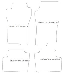 Tappetini auto per Nissan Patrol (Y60) 3 porte 1989-1997