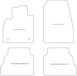 Tappetini auto per Ford Courier Tourneo 2024-