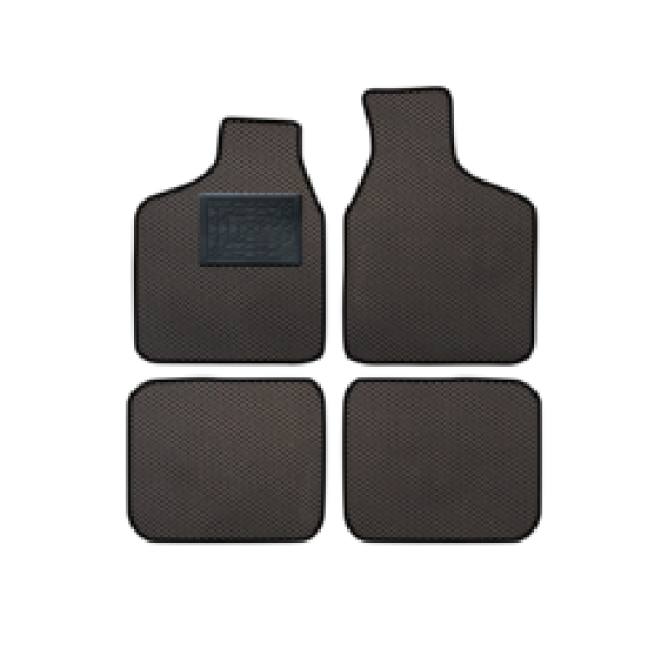 MTM Tappetini Auto Su Misura Per Fiat Panda (1980-2004) - Set 4 Pezzi In Moquette Nera - Battitacco Antiusura - Made In Italy