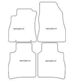 Tappetini Auto In Velluto Su Misura Per Nissan Pulsar (2014+) – Set Da 4, Antiscivolo E Resistenti