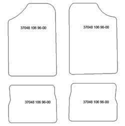 Tappetini Auto MTM Su Misura Per Peugeot 106 (1996-2000): Set 4 Pezzi In Moquette, Made In Italy