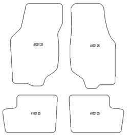 MTM Tappetini Auto Su Misura Per Rover 25 (1995-2005) | Set Completo In Moquette Nera 4 Pezzi | Battitacco Reoforzato E Fondo Antiscivolo - Made In Italy